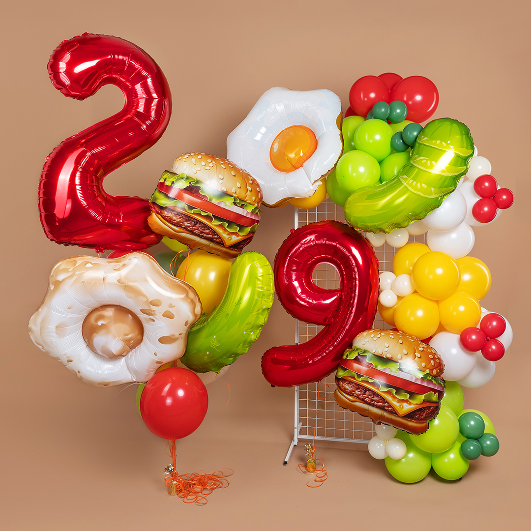 Шар (24''/61 см) Фигура, Бургер, 1 шт. в уп.