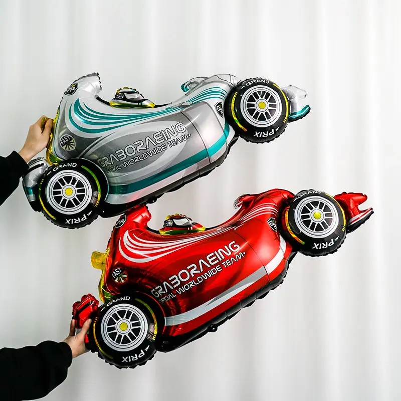Шар (43''/109 см) Фигура, Гоночный автомобиль, Формула 1, Красный, 1 шт.
