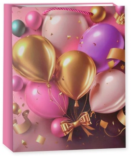 Пакет подарочный, 210гр, Праздничные шары, Дизайн №3, 40*31*12 см, 1 шт.