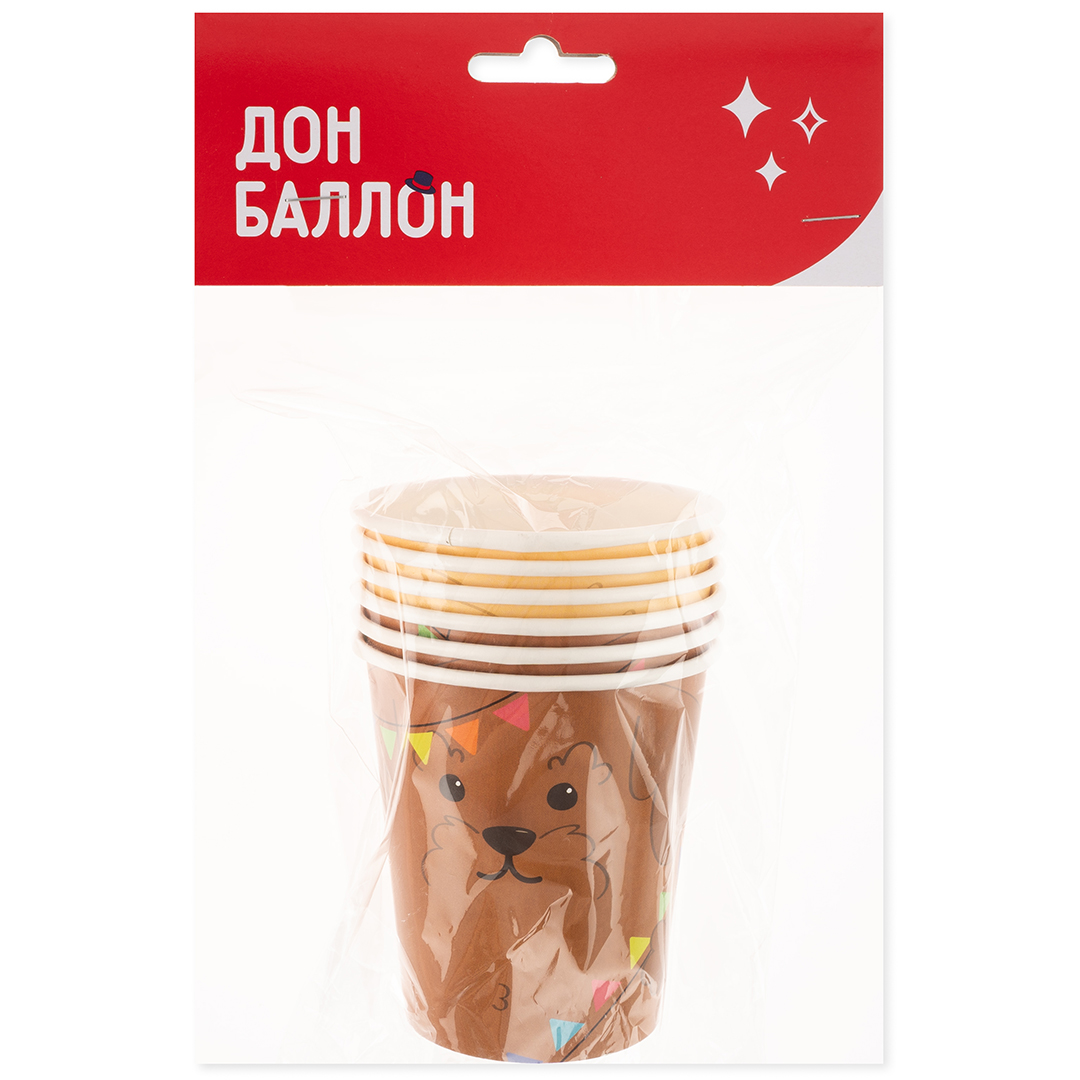 Стаканы (250 мл) Милые собачки, 6 шт.