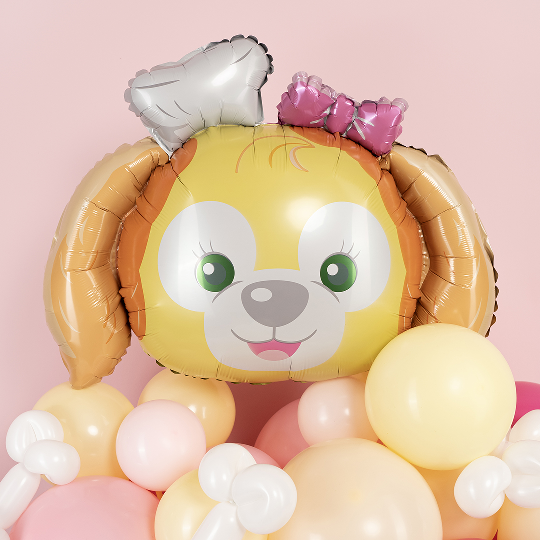 Шар (33''/84 см) Фигура, Собачка с бантиком (надув воздухом), 1 шт.