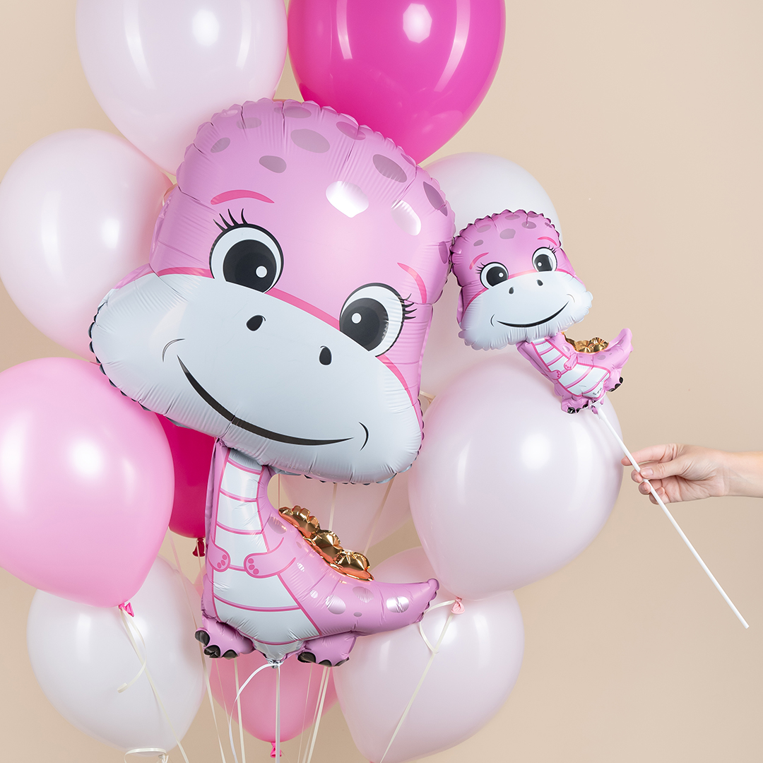 Шар (15''/38 см) Мини-фигура, Динозаврик Девочка, 1 шт.