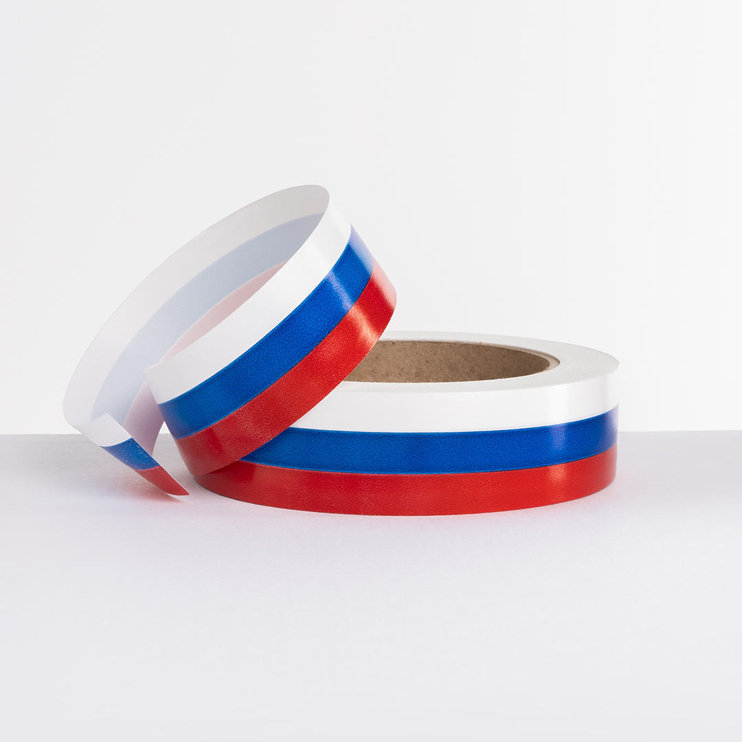Лента (3 см*50 м) Триколор, 1 шт.