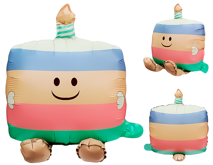 Шар 3D (24''/61 см) Милый тортик, Сатин, 1 шт.