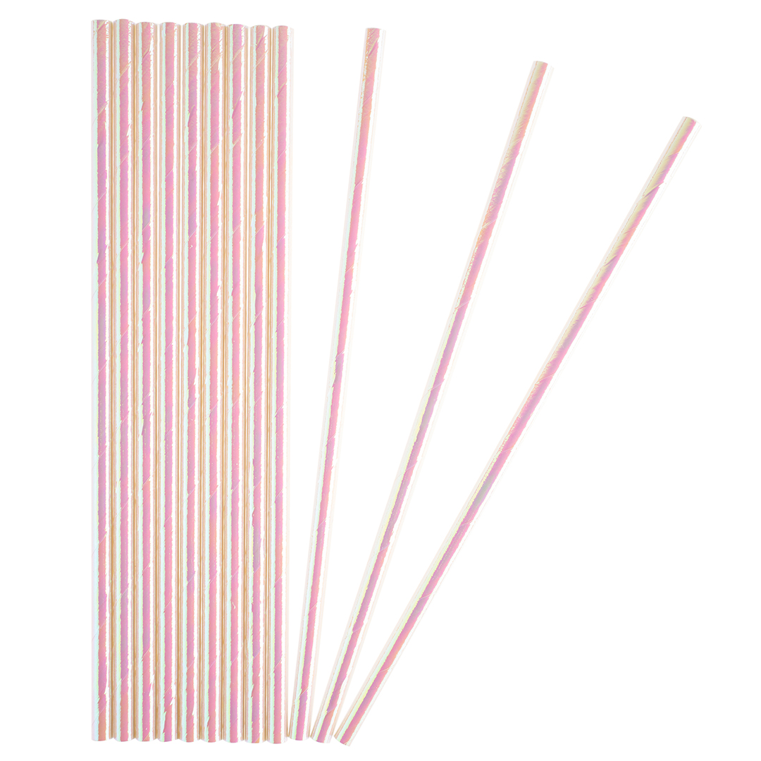 Трубочки для коктейлей, Розовый, Хамелеон, 12 шт. в упак. 