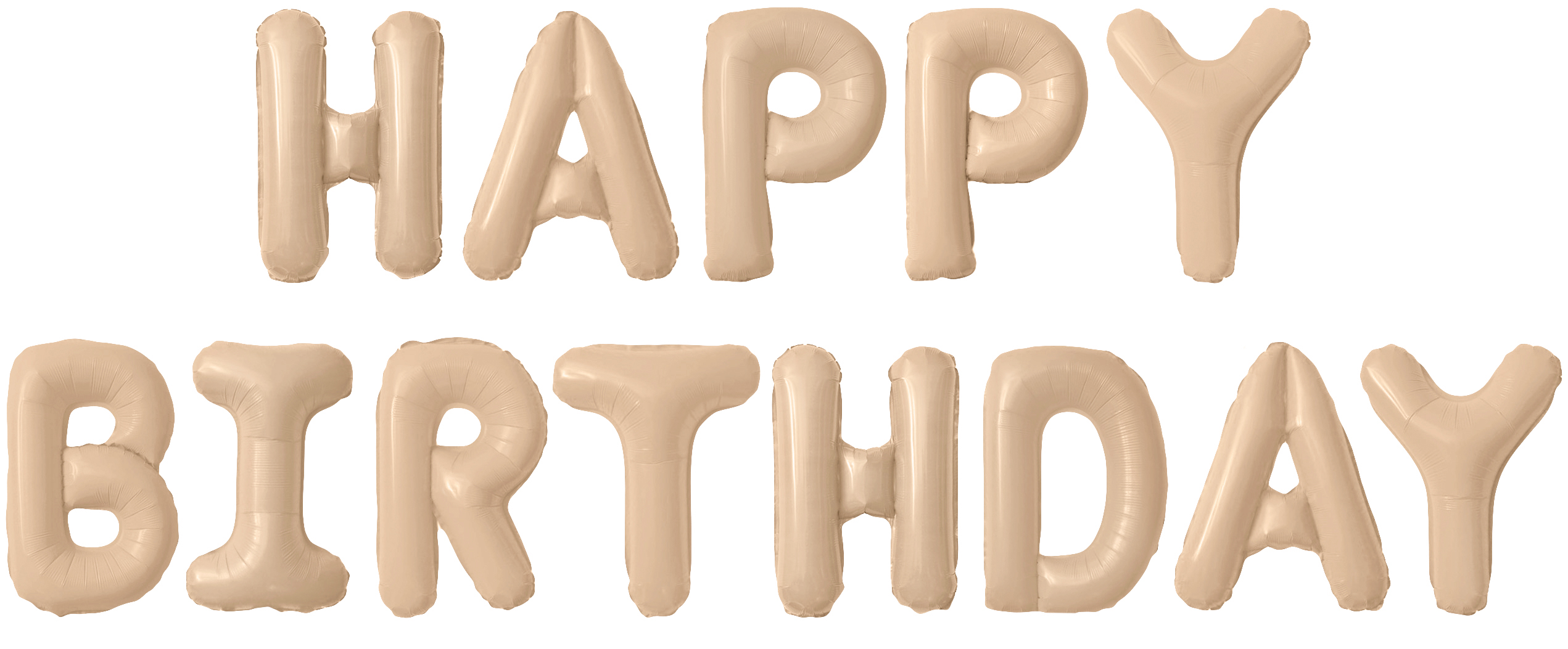Набор шаров (16''/41 см) Мини-буква, Надпись "Happy Birthday", Карамель, 1 шт. в уп.