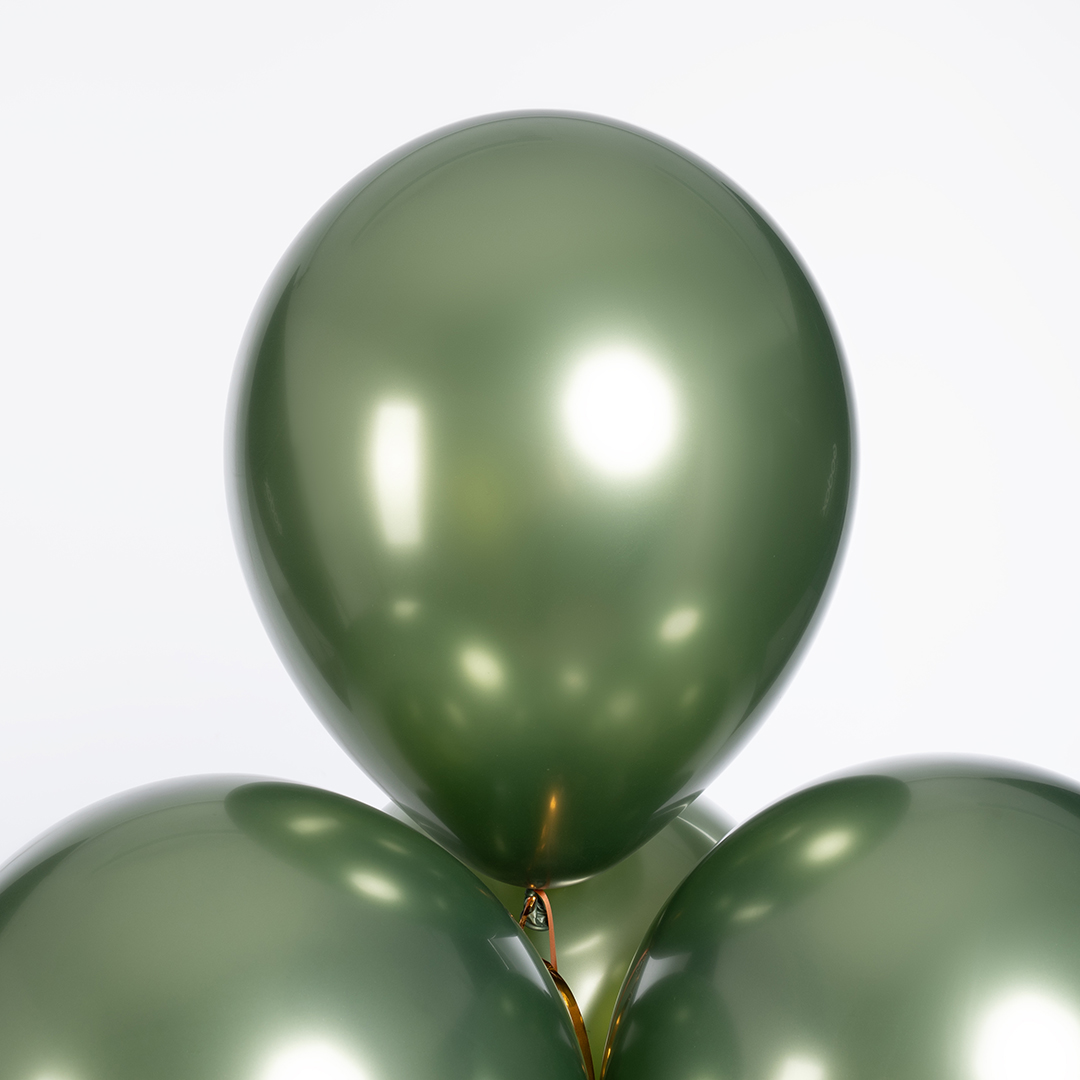 Шар (12''/30 см), Ретро, Авокадо, хром, 50 шт.
