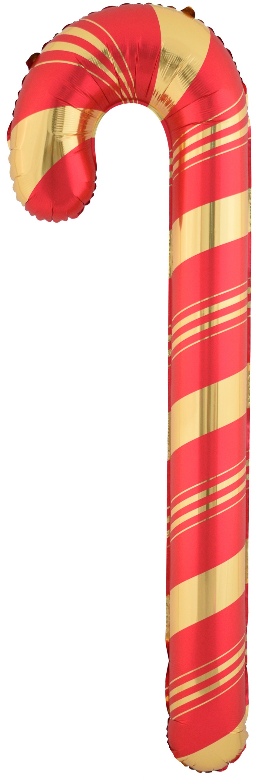 Шар (29''/74 см) Фигура, Леденец трость (надув воздухом), Красный/Золото, 1 шт. в уп.