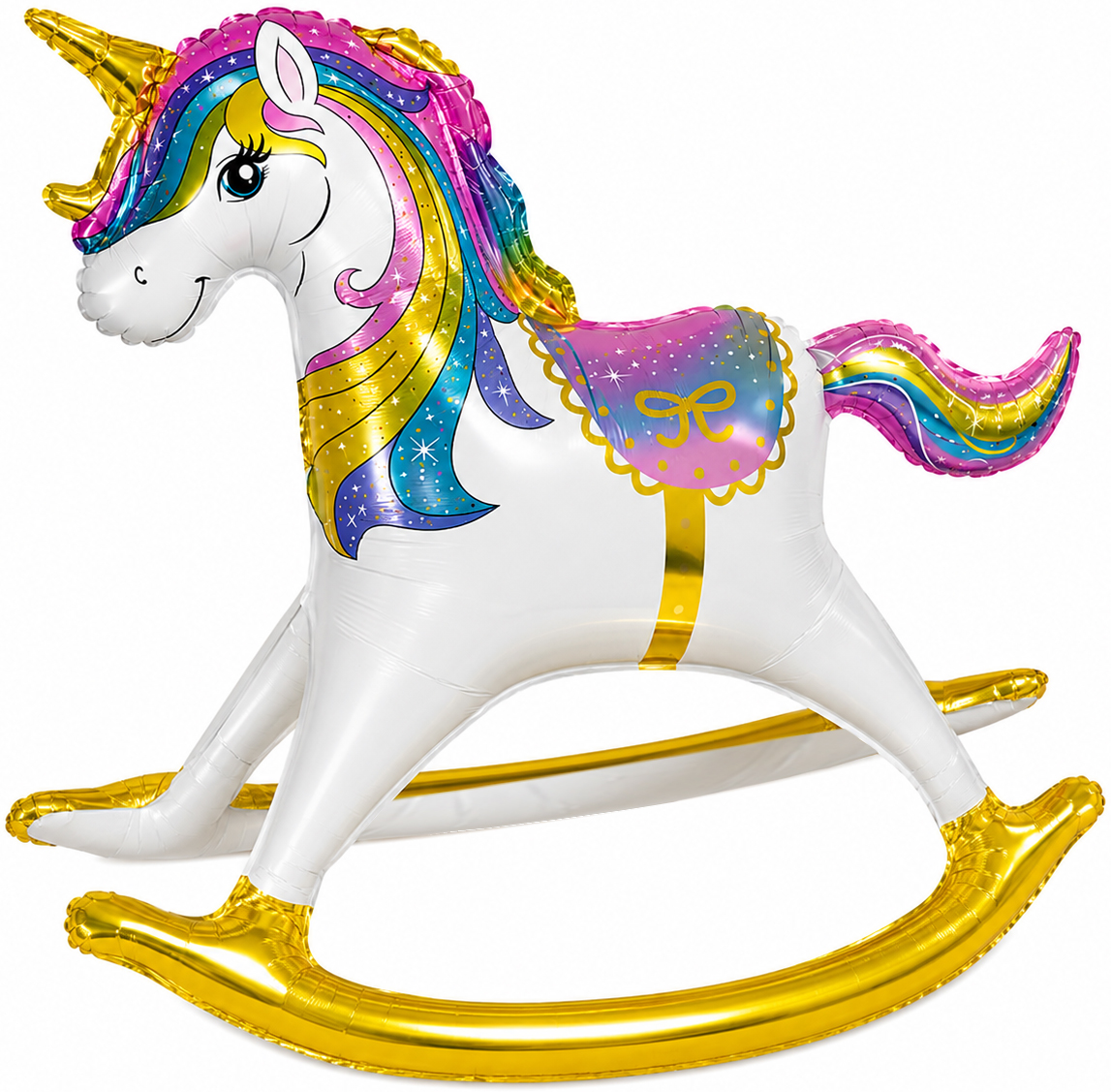 Шар (43''/109 см) Фигура 3D, Единорог Качалка, 1 шт.