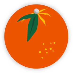 Бирки для подарков, Круг, Мандаринка, 5,4 см, 20 шт.