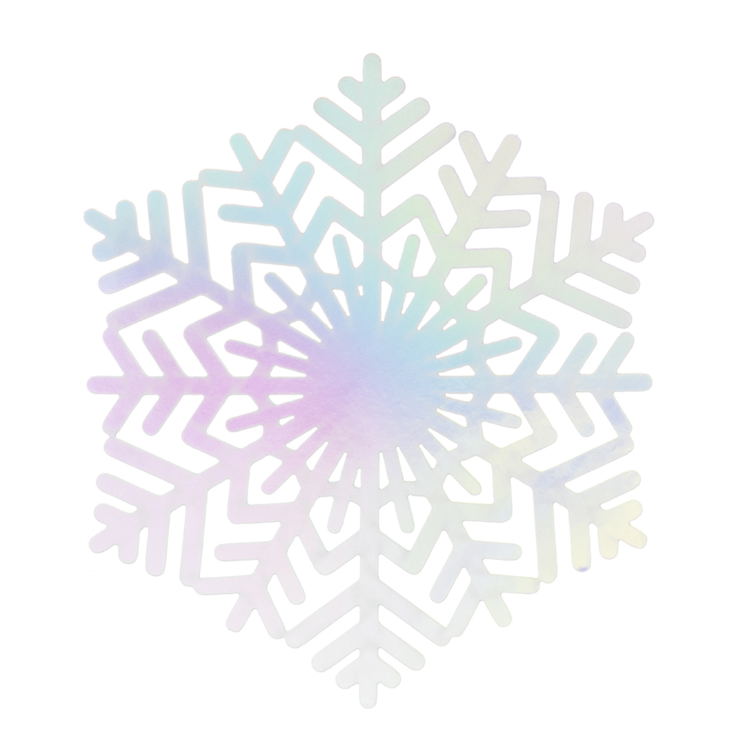 Декоративное украшение Волшебные снежинки, 9 см, Серебро, Голография, 8 шт.