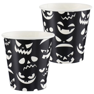 Стаканы (250 мл) Хэллоуин, Черный, 6 шт.