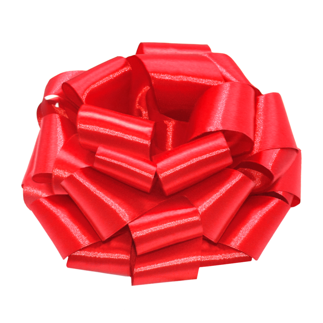 Бант Шар, Атласный, Красный, 21 см, 1 шт. в упак. 