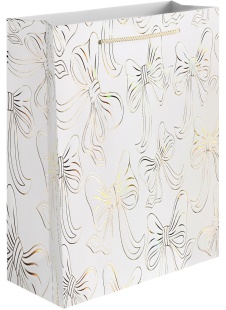 Пакет подарочный, 210гр, Золотая эстетика, Дизайн №3, Металлик, 32*26*10 см, 1 шт.