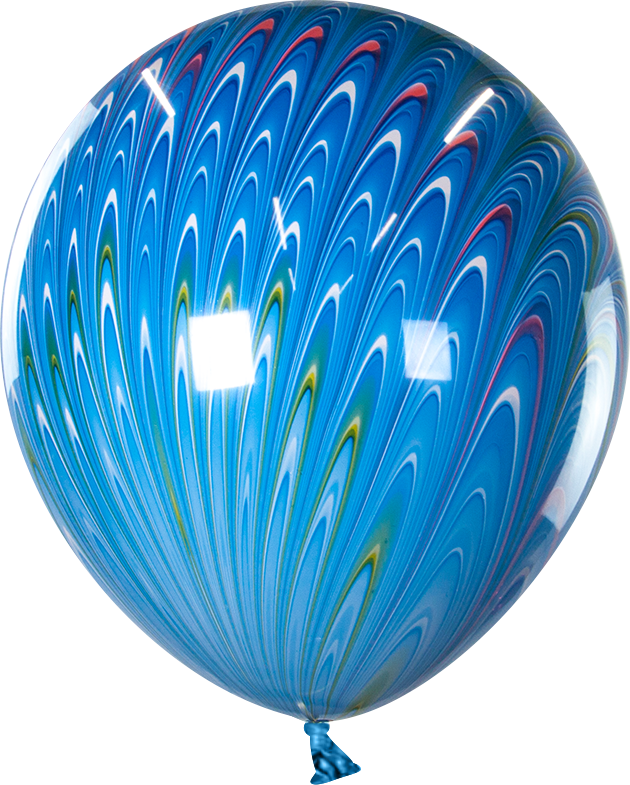 Шар (18''/46 см), Русские агаты, Синий, 1 шт.