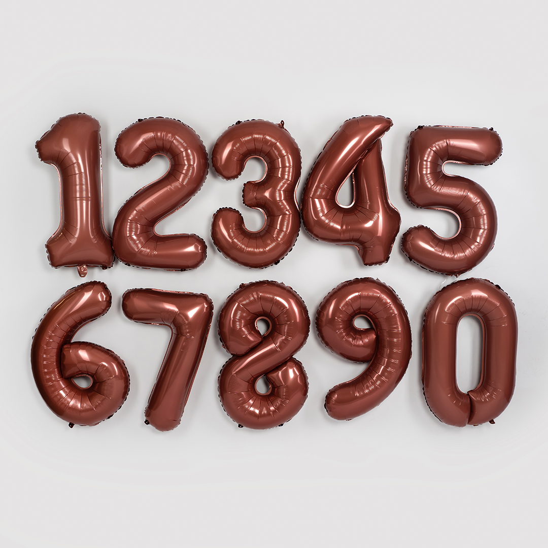 Шар (32''/81 см) Цифра, 7, Шоколадный, 1 шт. в уп.
