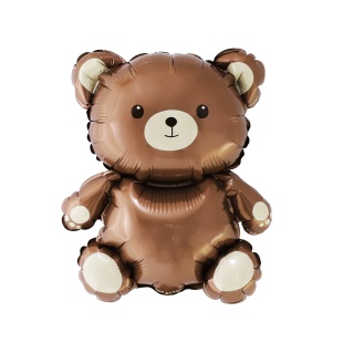 Шар с клапаном (16''/41 см) Мини-фигура, Мишка, 5 шт. в уп.