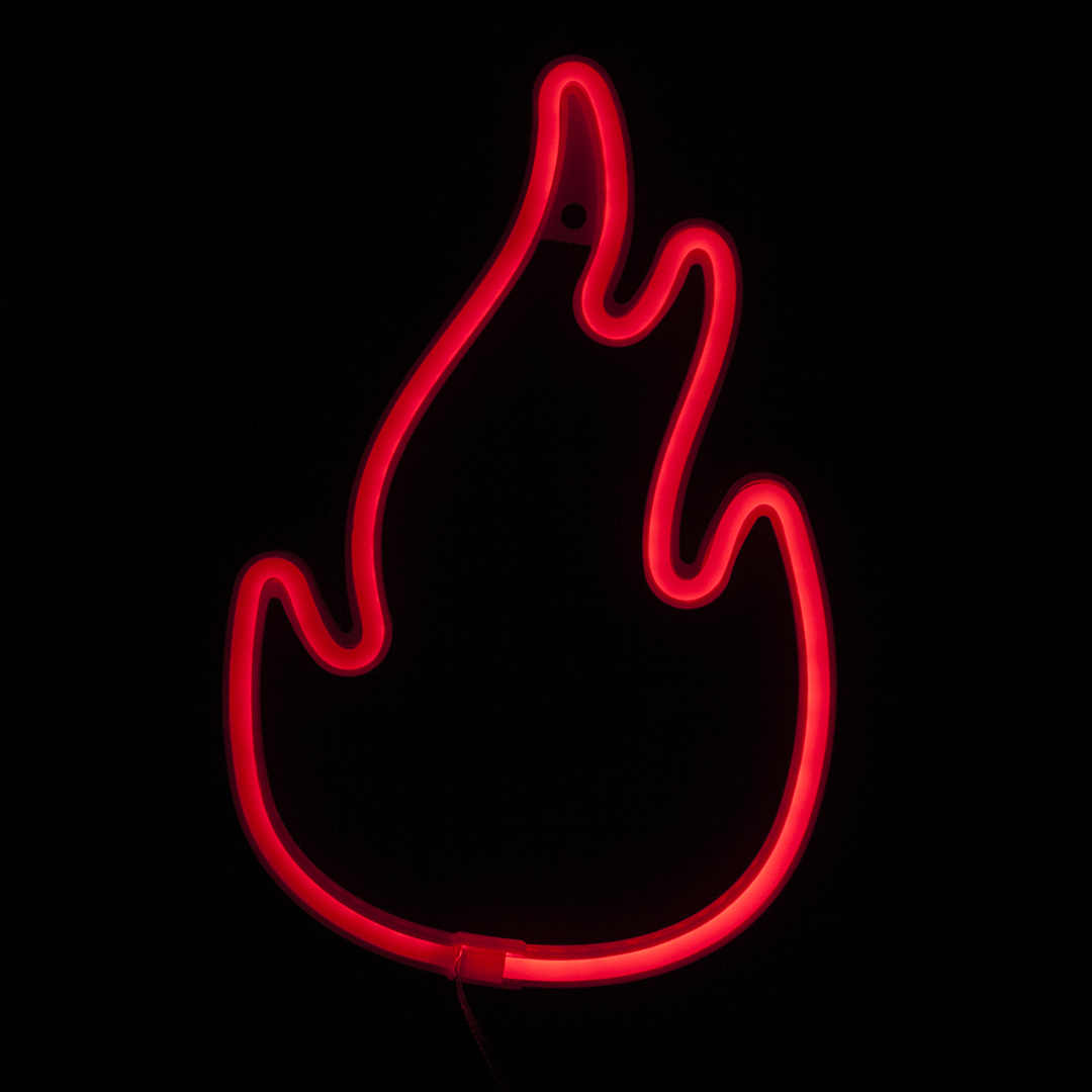 Световая фигура Пламя, 18,7*28,5 см. Красный, 1 шт.