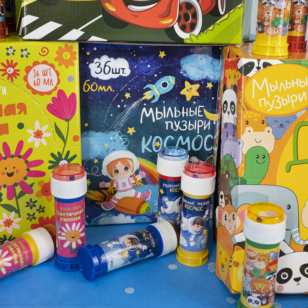 Мыльные пузыри Космос, 60 мл. 36 шт.
