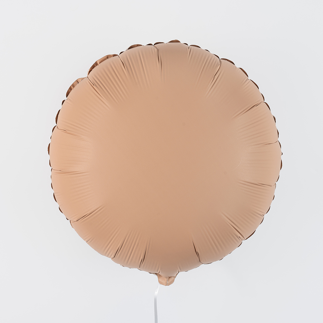 Шар (18''/46 см) Круг, Капучино, Матовый, 1 шт.