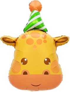 Шар (29''/74 см) Фигура, Жираф в колпачке, 1 шт.