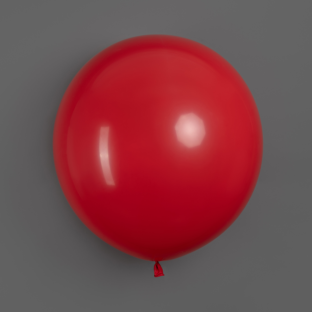 Шар (36''/91 см), Красный, пастель, 1 шт.
