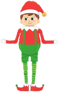 Шар 3D (65''/165 см) Ходячая Фигура, Новогодний эльф, 1 шт. в уп.