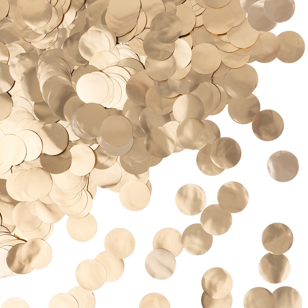Конфетти фольга Круг, Золото, Хром, 2 см, 50 г.