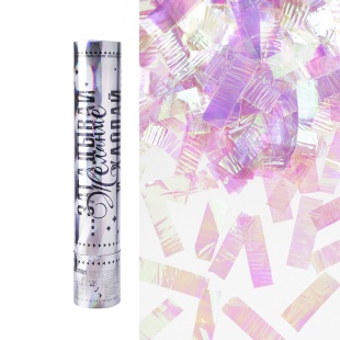 Пневмохлопушка (12/30 см), Загадай Желание!, Прямоугольники фольга, Хамелеон, 1 шт.