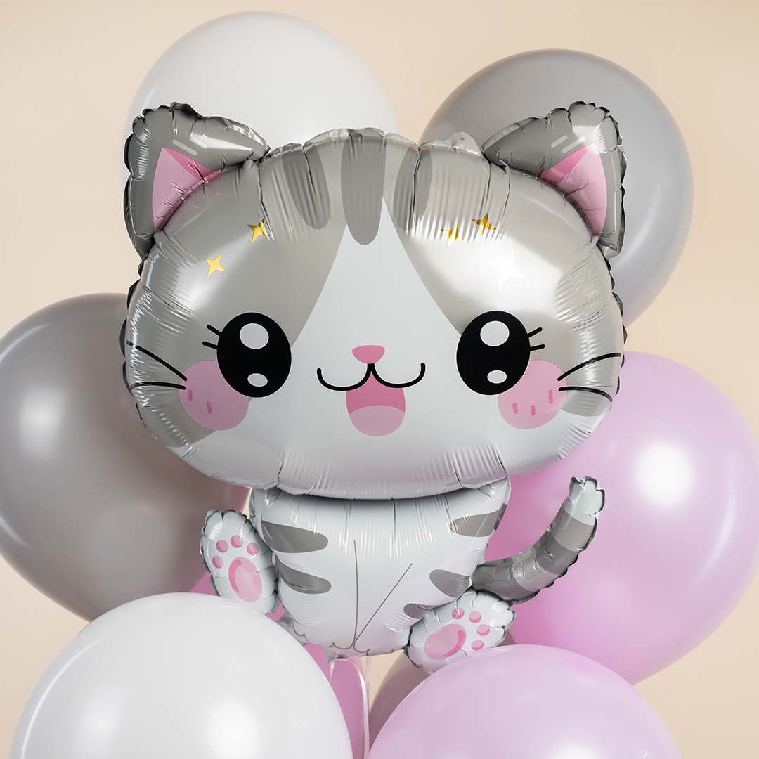 Шар (28''/71 см) Фигура, Милый котенок, 1 шт.