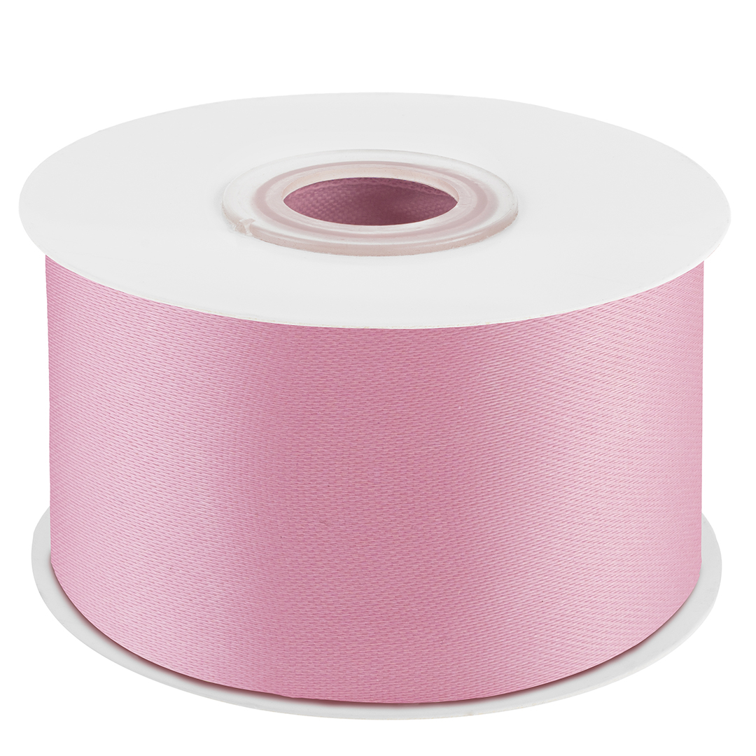 Лента атласная (3,8 см*22,85 м) Розовый, 1 шт.