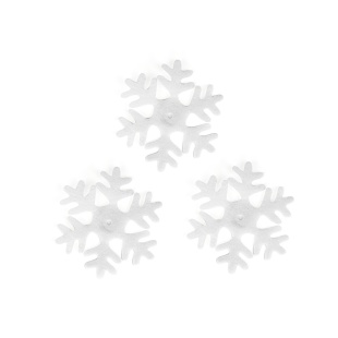Декоративное украшение Снежинки Пушинки, 15 см, Белый, 5 шт.