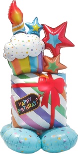 Шар 3D (45''/114 см) Фигура на подставке, Праздничный подарок, 1 шт. в уп.