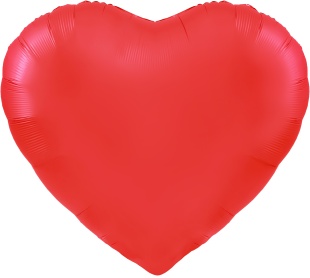 Шар (68''/173 см) Сердце, Красный, Сатин, 1 шт. в уп.