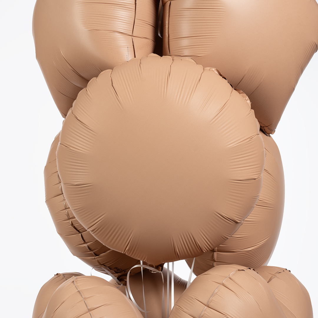 Шар (18''/46 см) Круг, Капучино, Матовый, 1 шт.