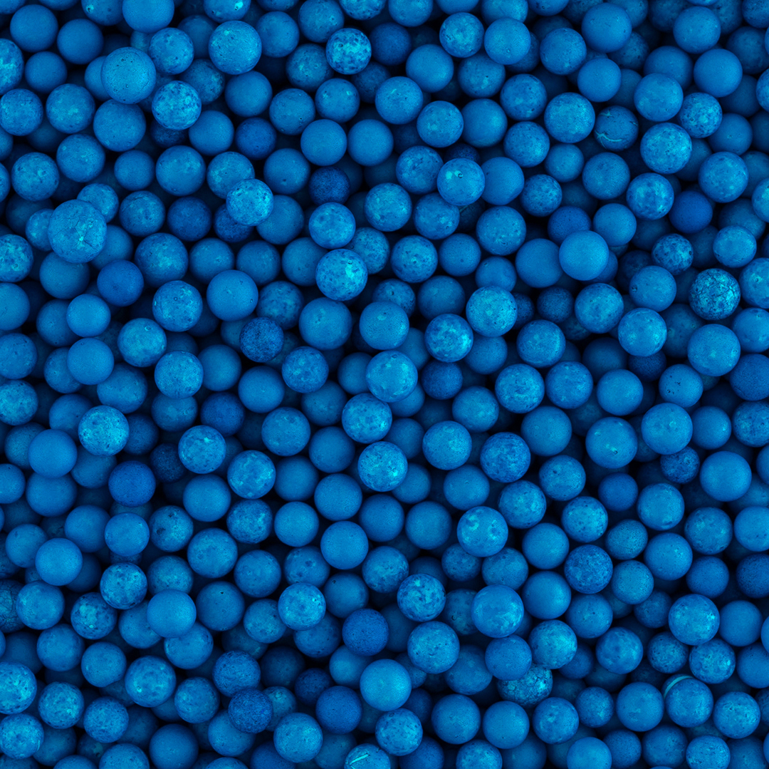 Шарики пенопласт, Синий, 6-8 мм, 10 гр.