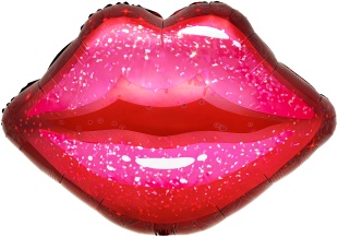 Шар (28''/71 см) Фигура, Губы, 1 шт.