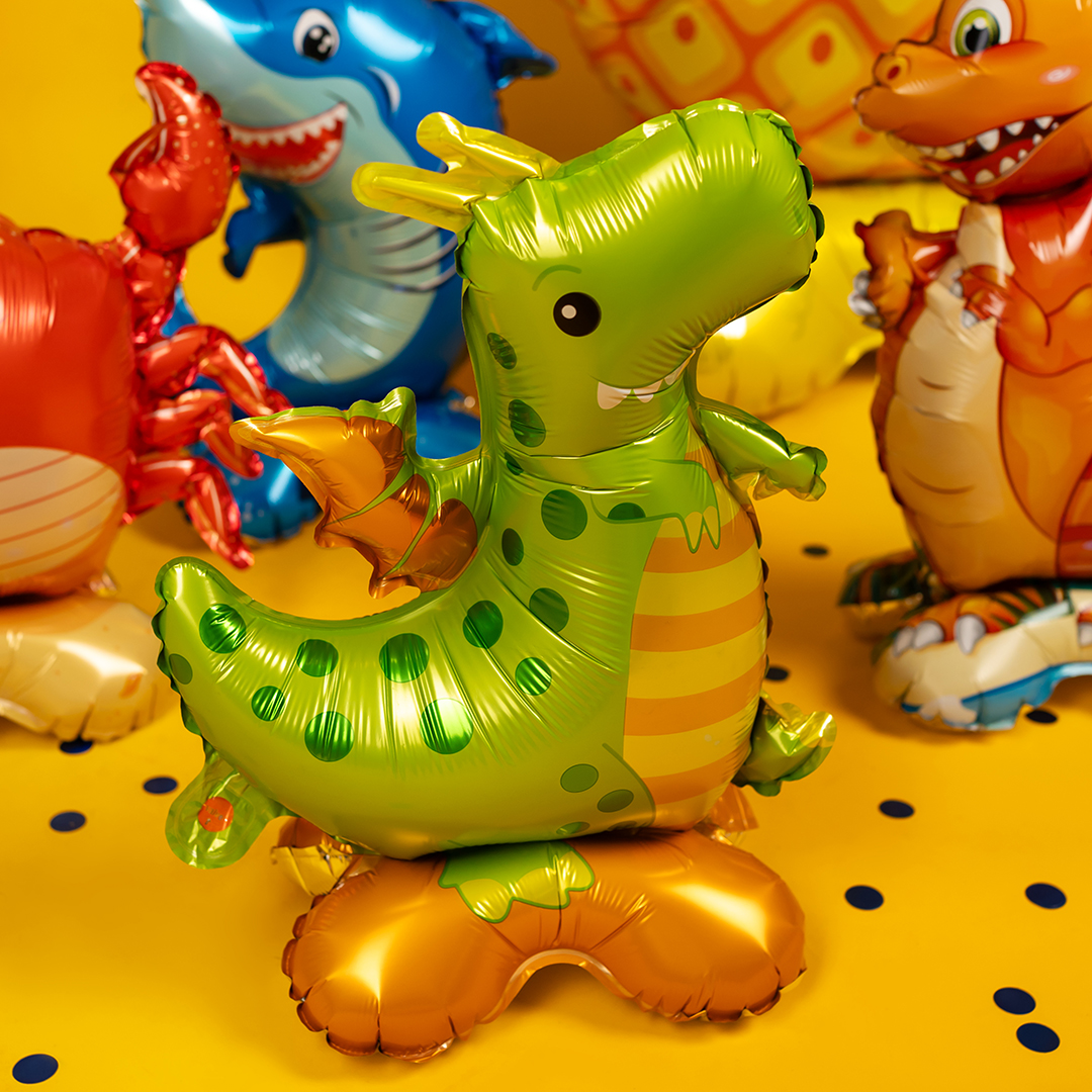 Шар 3D (21''/53 см) Фигура на подставке, Динозавр, 1 шт. в уп.