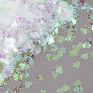 Конфетти фольга Сердце, Перламутр, Хамелеон, 1,5 см, 50 г.
