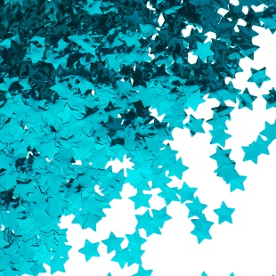 Конфетти фольга Звезда, Голубой, Металлик, 1,5 см, 50 г.