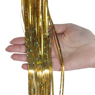 Гирлянда Дождик, Золото, Голография, 20*150 см, 1 шт.