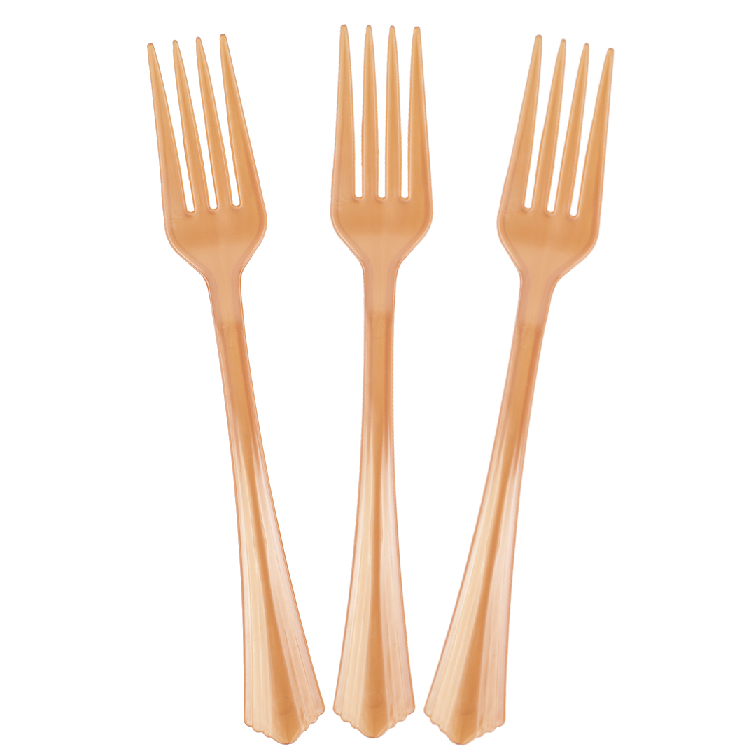 Вилки, Матовое розовое золото, 18 см, 10 шт. в упак. 