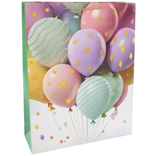 Пакет подарочный, 210гр, Множество шаров, Дизайн №1, 70*50*20 см, 1 шт.