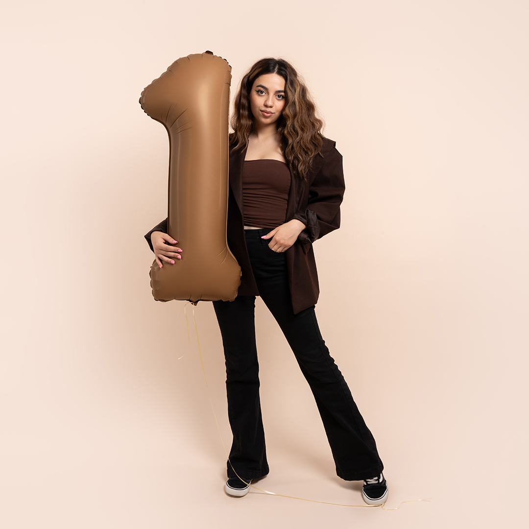 Шар (40''/102 см) Цифра, 1 Slim, Шоколад, Матовый, 1 шт. Шар (40''/102 см) Цифра, 1 Slim, Шоколад, Матовый, 1 шт.