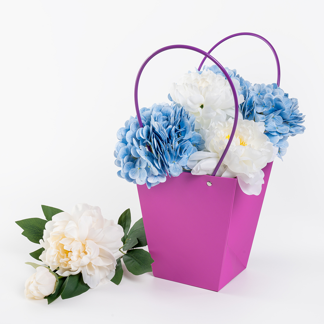 Пакет для цветов, Мастхэв, Фуксия, 20*17*12 см, 1 шт.