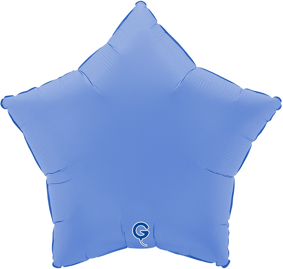 Шар (18''/46 см) Звезда, Голубой Лотос, Матовый, 1 шт.