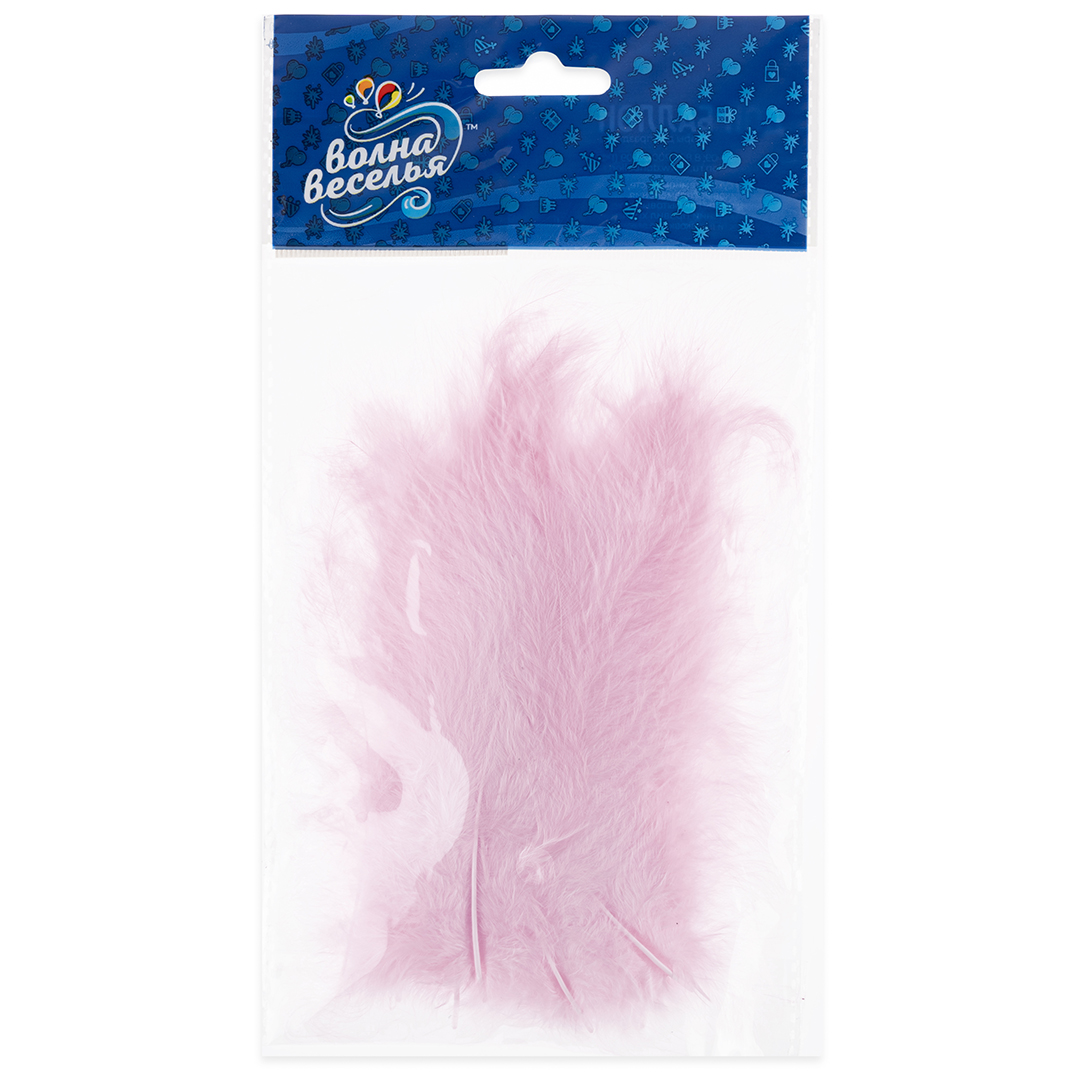 Перья, Премиум, Холодный сиреневый, 12-15 см, 30 шт.