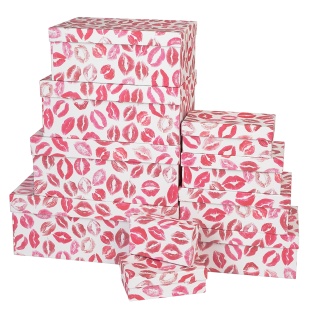 Набор коробок Поцелуи, 33*20*13 см, 10 шт. в упак. 