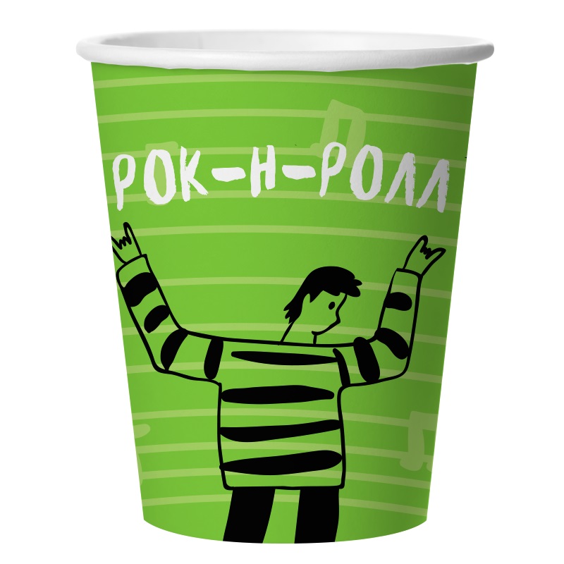 Стаканы (250 мл) Рок-н-ролл, 6 шт.