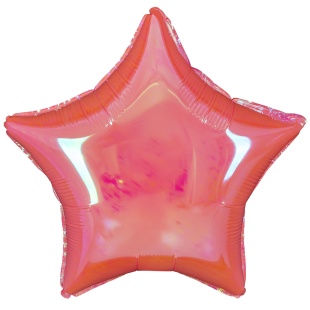 Шар (18''/46 см) Звезда, (надув воздухом), Розовый, Хамелеон, 1 шт. в уп.